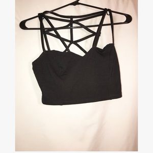 Black crop top